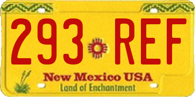 NM license plate 293REF