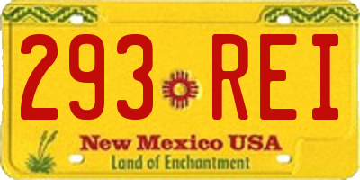 NM license plate 293REI