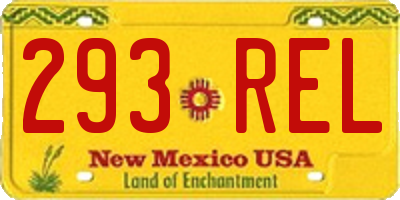 NM license plate 293REL