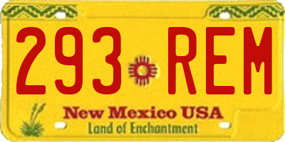 NM license plate 293REM