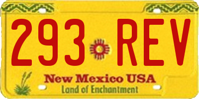 NM license plate 293REV