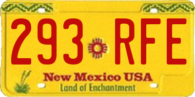NM license plate 293RFE