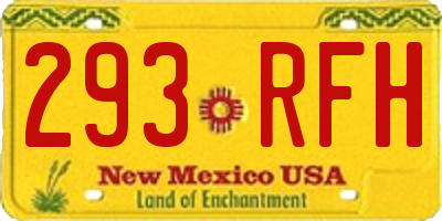 NM license plate 293RFH