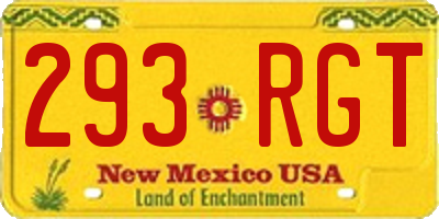 NM license plate 293RGT