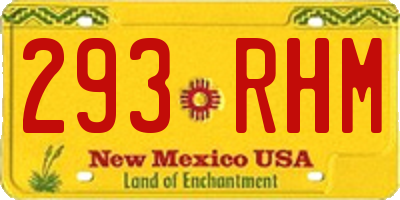 NM license plate 293RHM