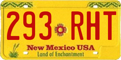 NM license plate 293RHT