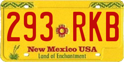 NM license plate 293RKB