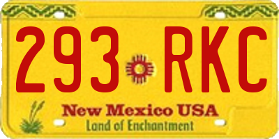 NM license plate 293RKC