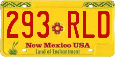 NM license plate 293RLD