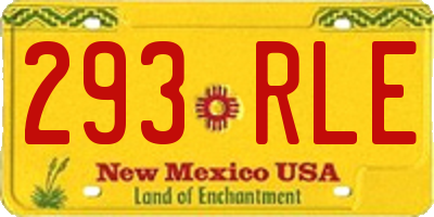 NM license plate 293RLE