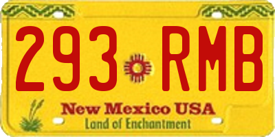 NM license plate 293RMB