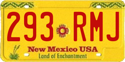 NM license plate 293RMJ