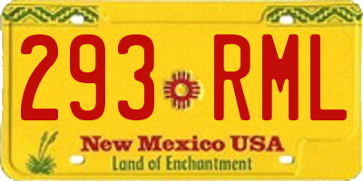 NM license plate 293RML