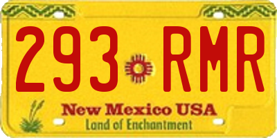 NM license plate 293RMR