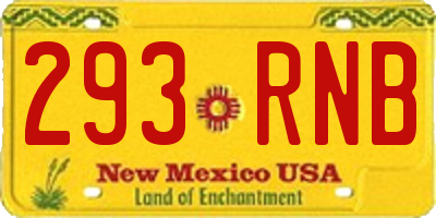NM license plate 293RNB