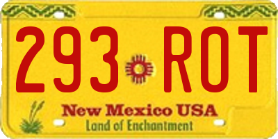 NM license plate 293ROT