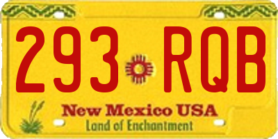 NM license plate 293RQB