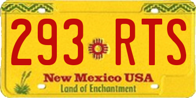 NM license plate 293RTS