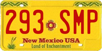 NM license plate 293SMP