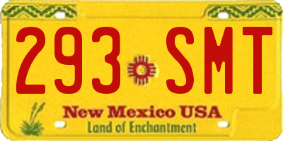NM license plate 293SMT