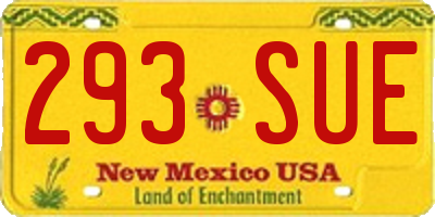 NM license plate 293SUE