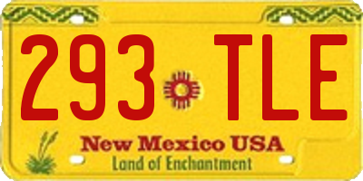 NM license plate 293TLE