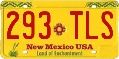NM license plate 293TLS