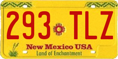 NM license plate 293TLZ
