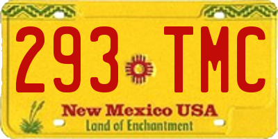 NM license plate 293TMC
