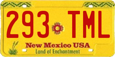 NM license plate 293TML