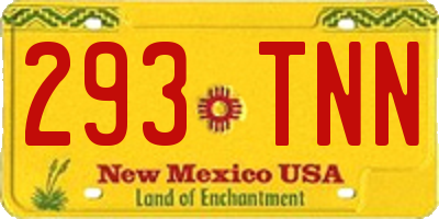 NM license plate 293TNN
