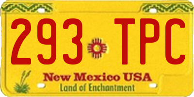 NM license plate 293TPC
