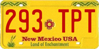 NM license plate 293TPT