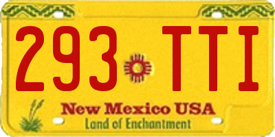 NM license plate 293TTI