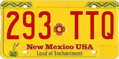 NM license plate 293TTQ