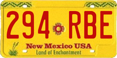 NM license plate 294RBE