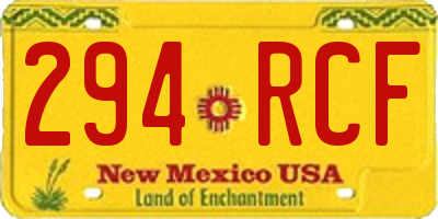 NM license plate 294RCF