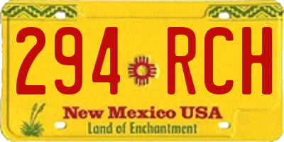 NM license plate 294RCH