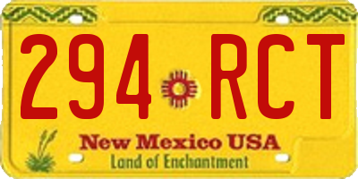 NM license plate 294RCT