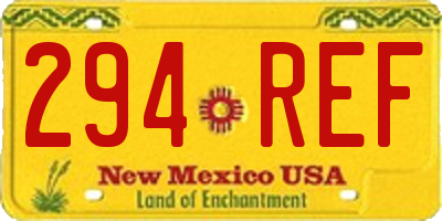 NM license plate 294REF