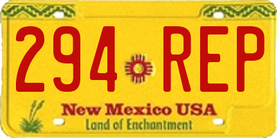 NM license plate 294REP