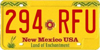 NM license plate 294RFU