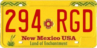 NM license plate 294RGD