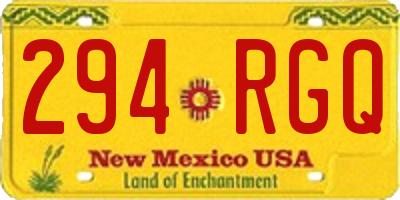 NM license plate 294RGQ