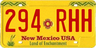 NM license plate 294RHH
