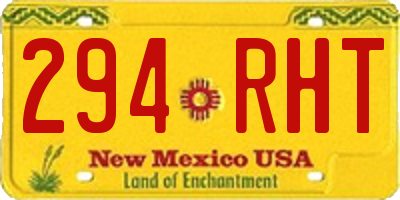 NM license plate 294RHT