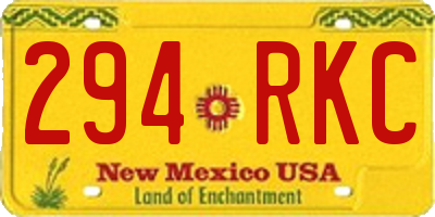 NM license plate 294RKC