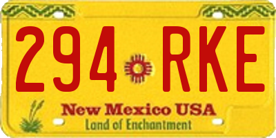 NM license plate 294RKE