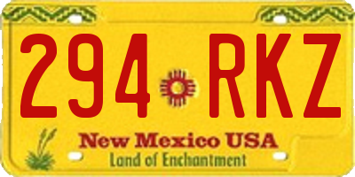 NM license plate 294RKZ