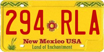 NM license plate 294RLA